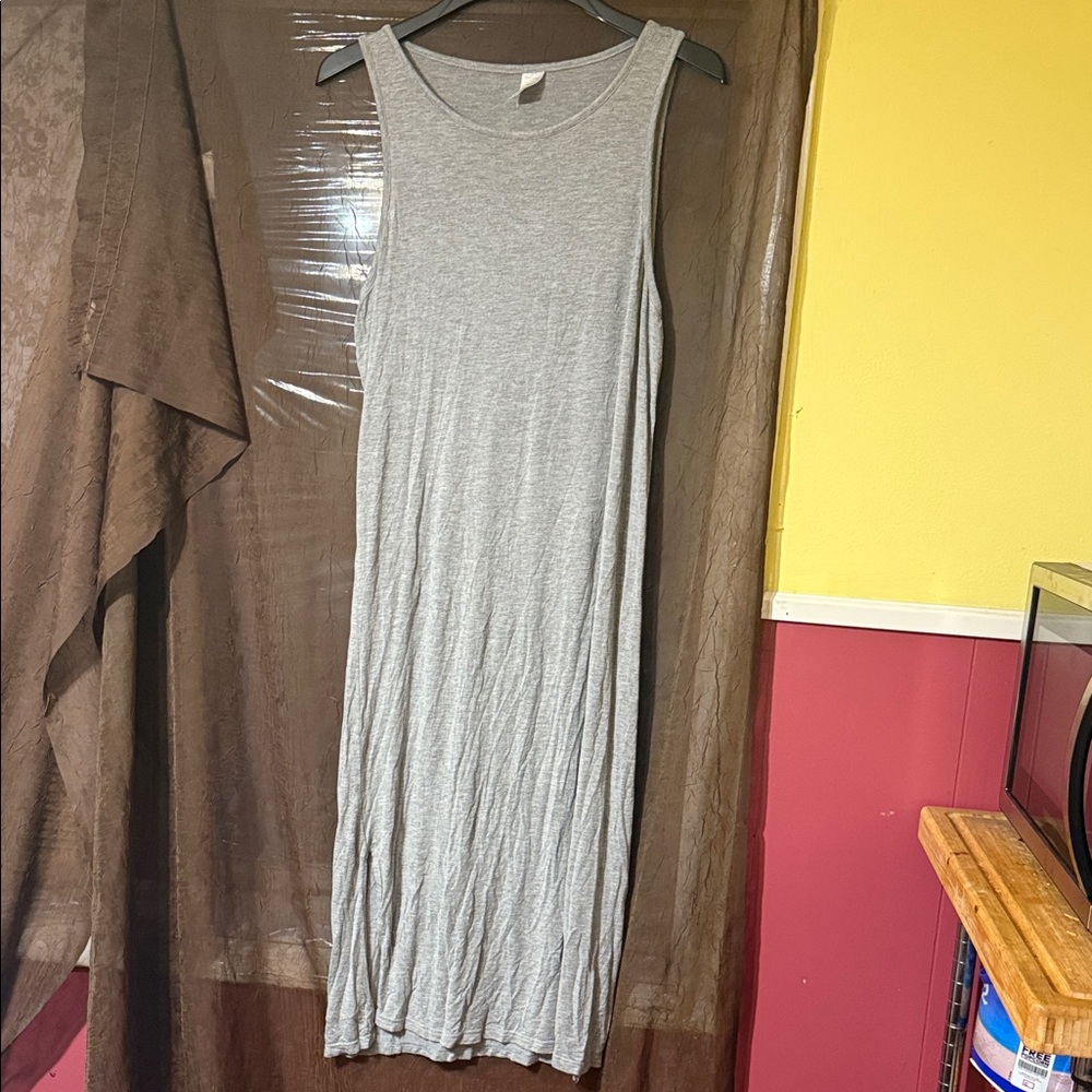 West Loop Heather Gray Maxi Dress
